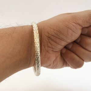18 kt hallmark real solid white gold leopard face men's bracelet