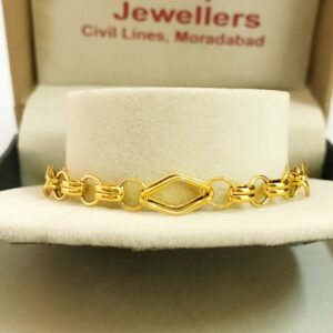 18 kt yellow gold fancy men's bracelet 5.310 g wide 9mm