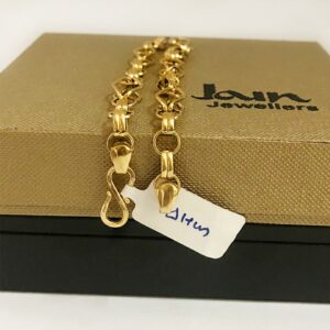 18 kt yellow gold fancy men's bracelet 5.310 g wide 9mm