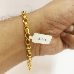 18 kt yellow gold fancy men's bracelet 5.310 g wide 9mm