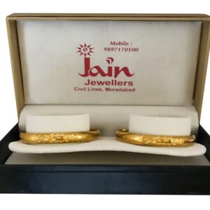 18 kt yellow gold handmade slip-on bracelet bangles 20 gms
