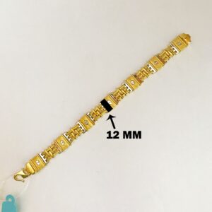 18 kt real solid yellow gold hallmark men's bracelet 27.610 grams