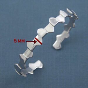 18 kt hallmark real solid white gold men's cuff bracelet 24 grams