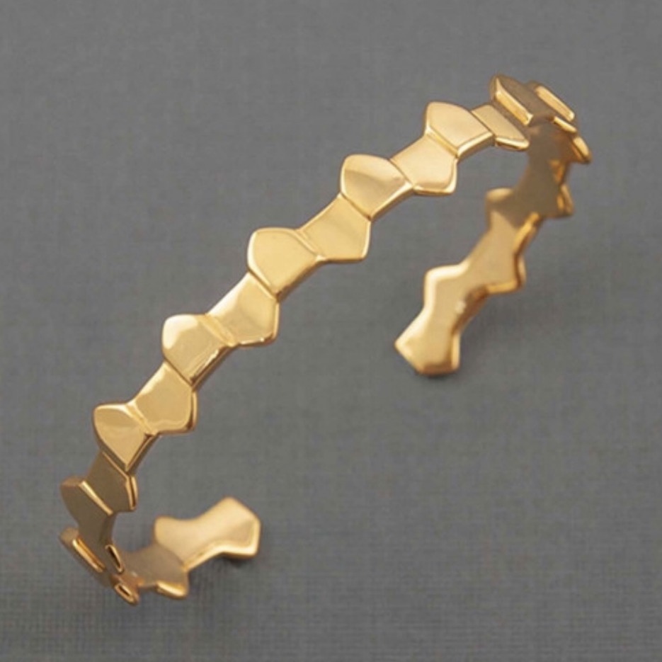 18 kt hallmark real solid yellow gold men's cuff bracelet 24 grams