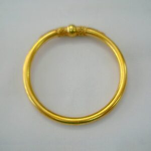 22 kt solid yellow gold traditional handmade cuff bangle bracelet