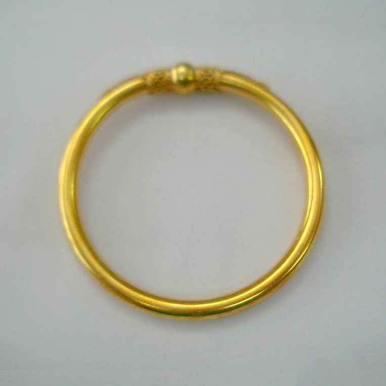 22 kt solid yellow gold traditional handmade cuff bangle bracelet - Image 5