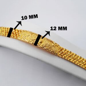 22 kt stamped yellow gold handmade unisex thai bangle bracelet 40 gms