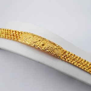 22 kt stamped yellow gold handmade unisex thai bangle bracelet 40 gms