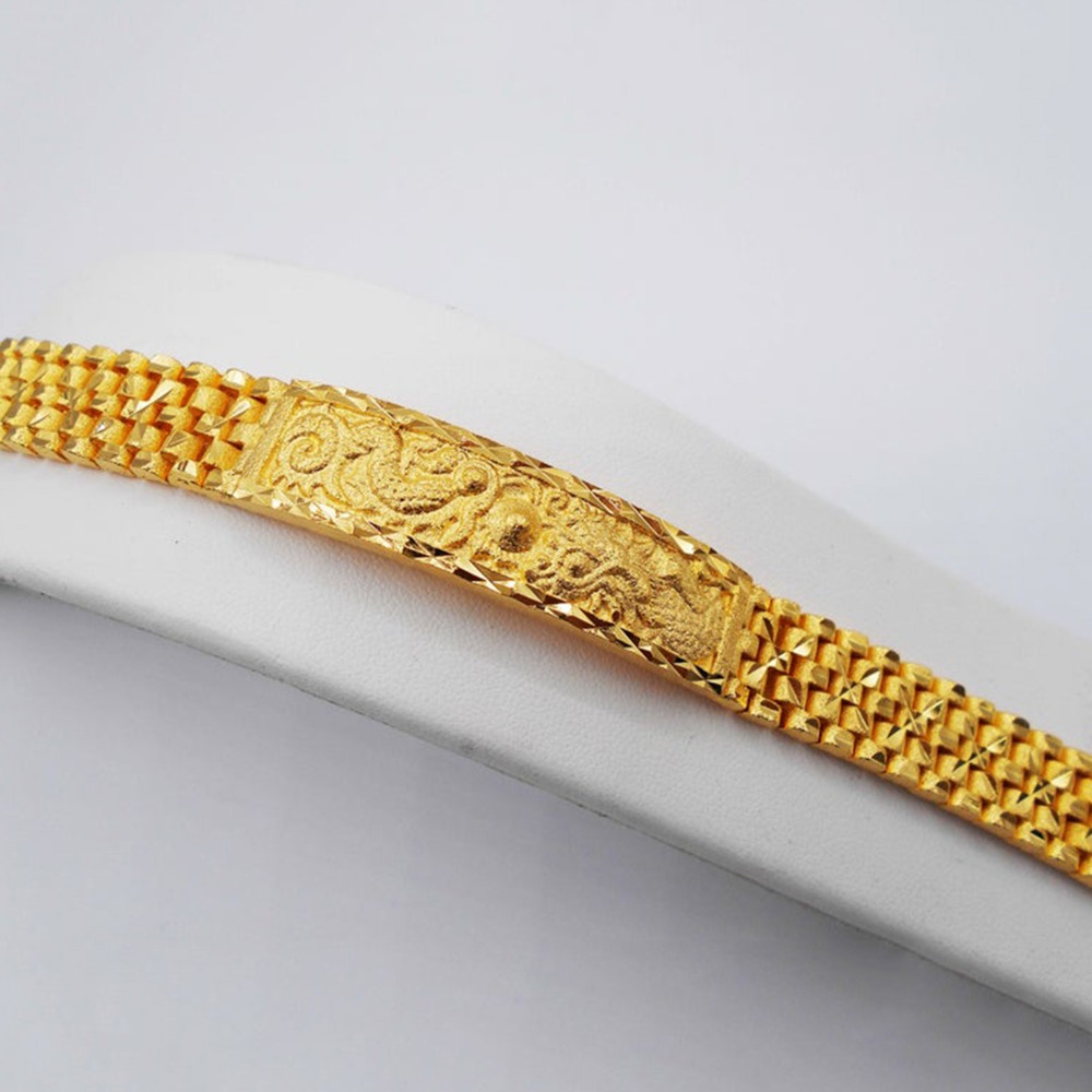 22 kt stamped yellow gold handmade unisex thai bangle bracelet 40 gms