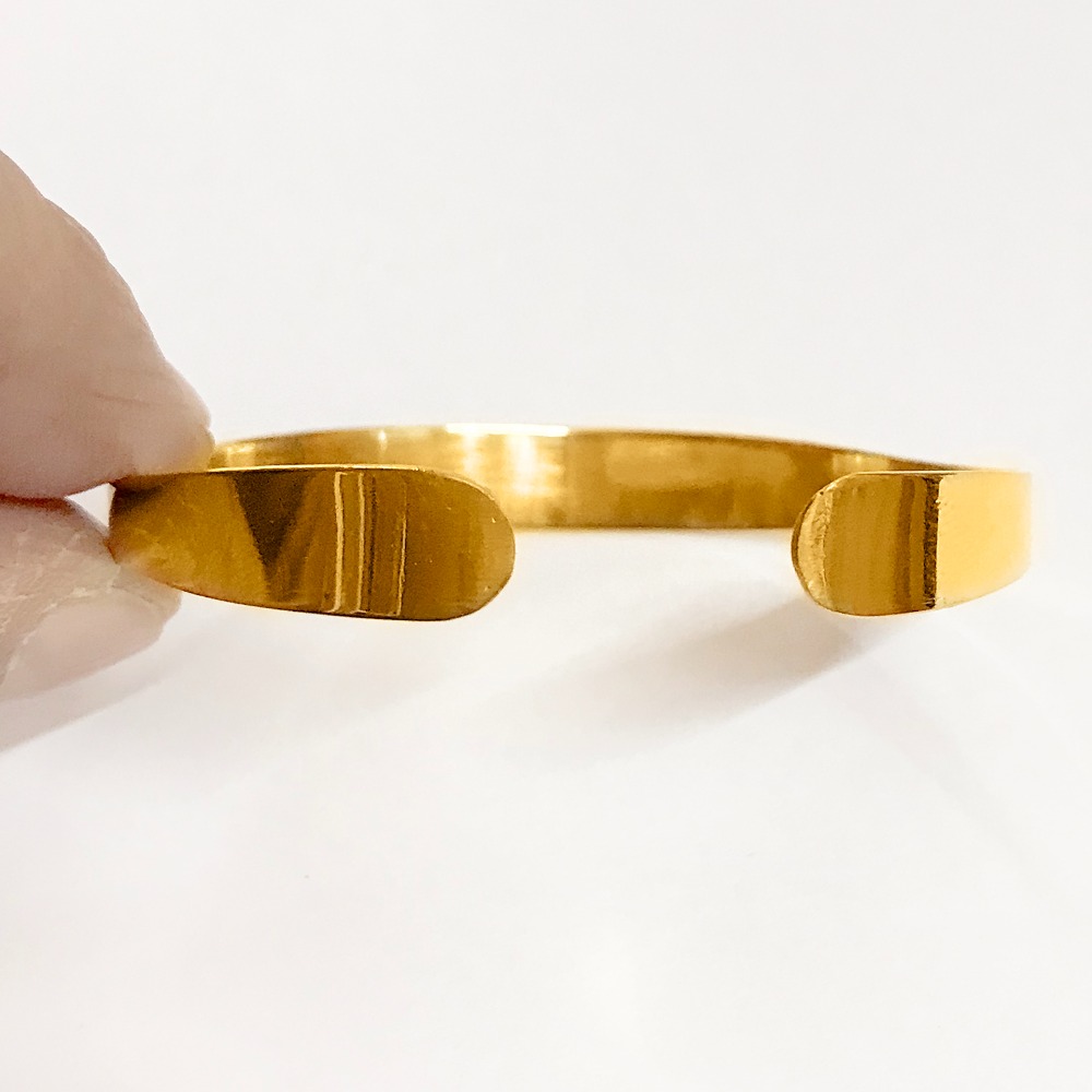 18 Kt Hallmark Real Solid Yellow Gold Men's Cuff Bracelet 15 Grams