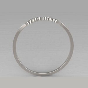 18 Kt White Gold Love Slip-On Bracelet Bangle Women's