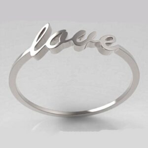 18 Kt White Gold Love Slip-On Bracelet Bangle Women's
