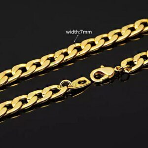 22 Kt Real Solid Yellow Gold Curb Link Men's Bracelet 36.630 Gram