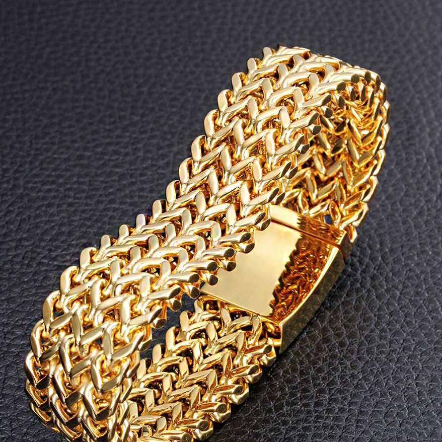 22 Kt Yellow Gold Heavy Link Men's Bracelet 64 Grams 7.5,8,8.5,9 Inch