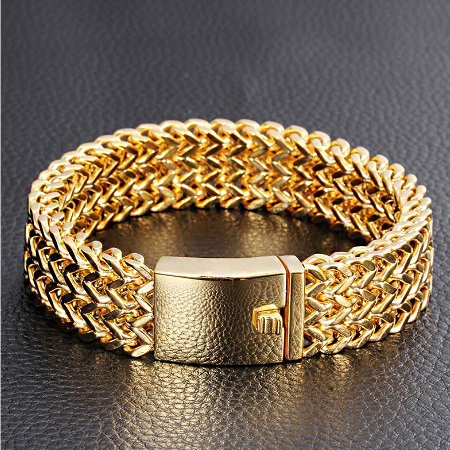22 Kt Yellow Gold Heavy Link Men's Bracelet 64 Grams 7.5,8,8.5,9 Inch