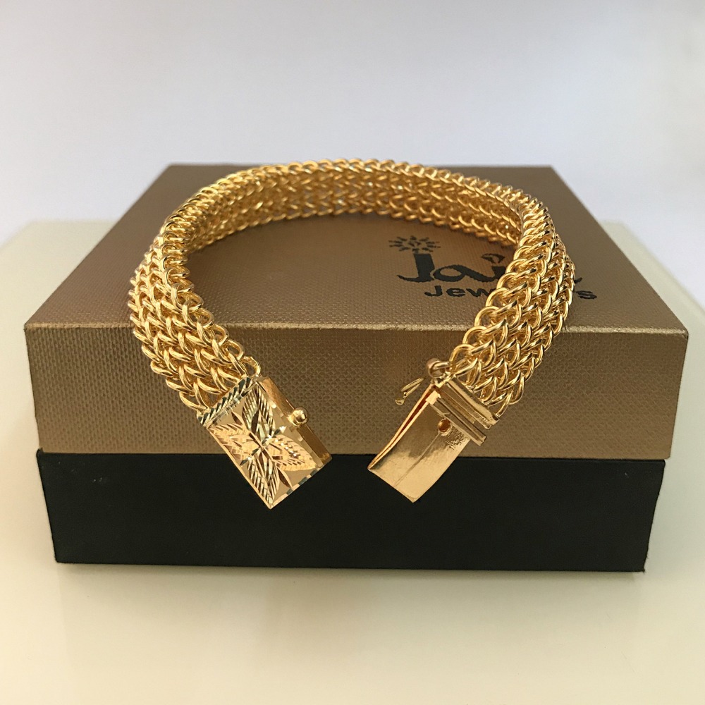 22 Kt Yellow Gold Heavy Link Men's Bracelet 64 Grams 7.5,8,8.5,9 Inch