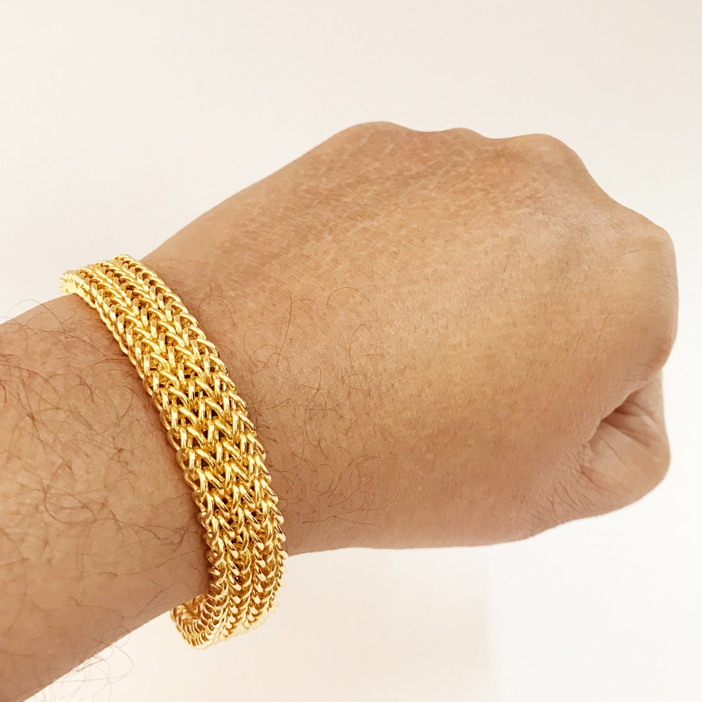 22 Kt Yellow Gold Heavy Link Men's Bracelet 64 Grams 7.5,8,8.5,9 Inch