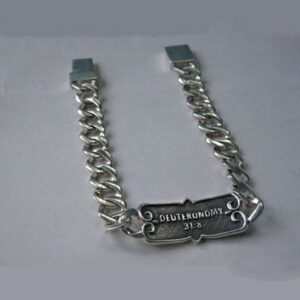 18 Kt White Gold Anchor Chain Charm Bracelet Men's Fine Jewelry