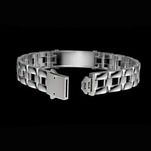 18 Kt White Gold Scorpio Bracelet Bangle Lock Open Box Men's Jewelry