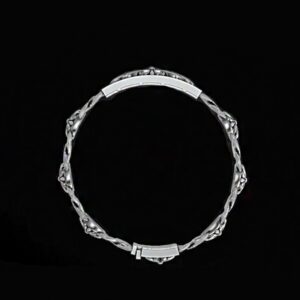 18 Kt Gold 8 inches Bracelet Bangle Lock Type Open Box Men's Jewelry