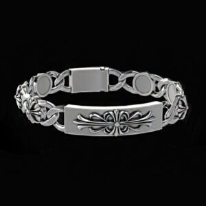 18 Kt Gold 8 inches Bracelet Bangle Lock Type Open Box Men's Jewelry