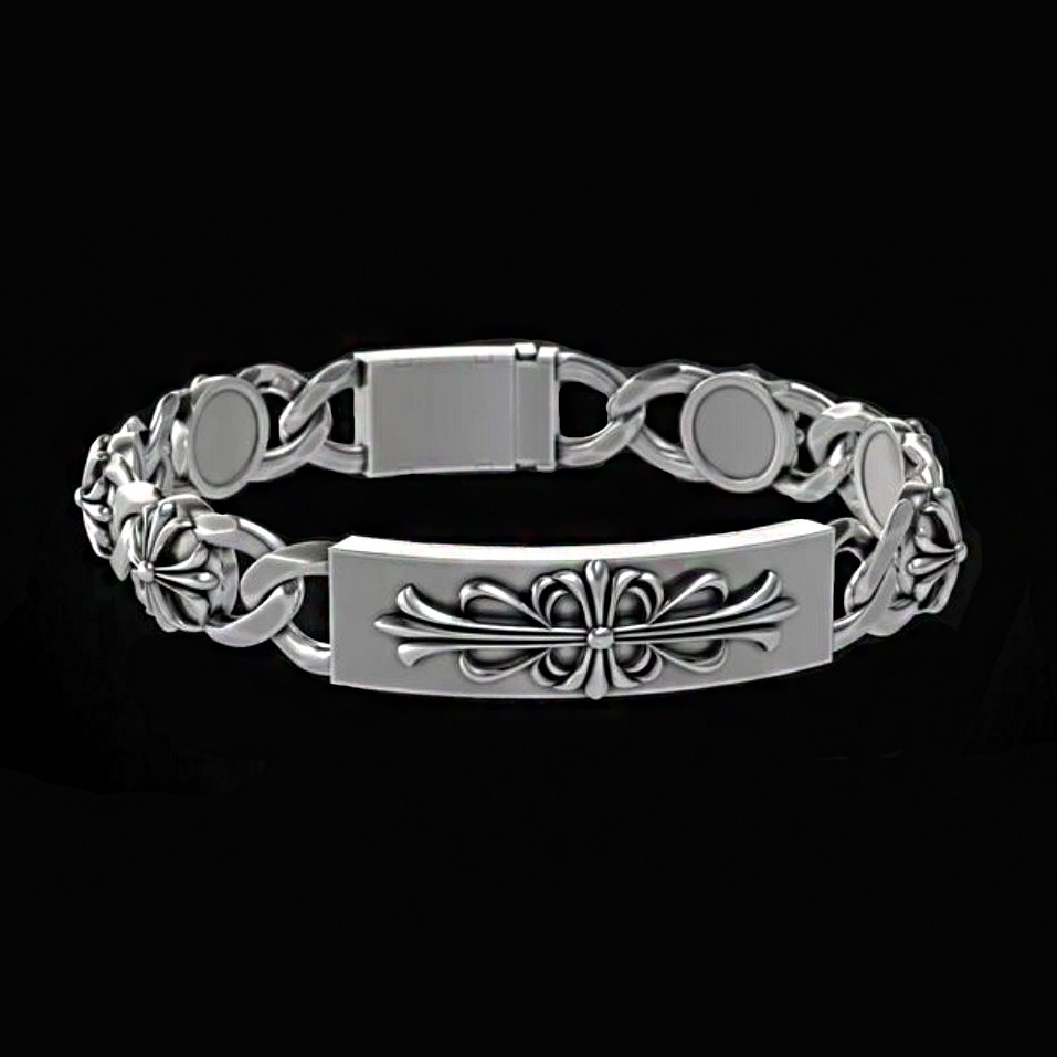 18 Kt Gold 8 inches Bracelet Bangle Lock Type Open Box Men's Jewelry