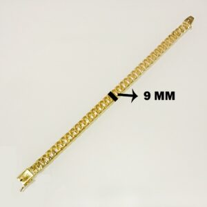 22 Kt Gold Bracelet Bangle Lock Open Box 49.780 Grams Men's Jewelry
