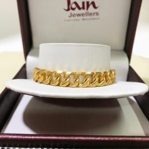 22 Kt Gold Bracelet Bangle Lock Open Box 49.780 Grams Men's Jewelry