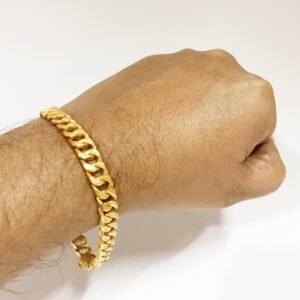 22 Kt Gold Bracelet Bangle Lock Open Box 49.780 Grams Men's Jewelry