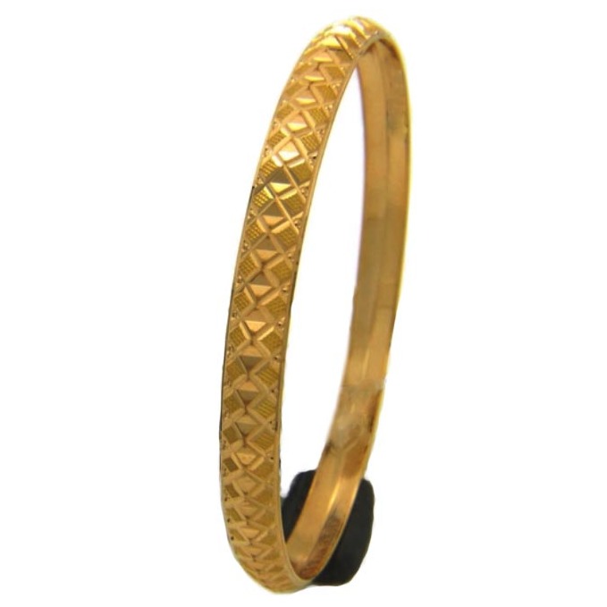 22 Kt Solid Yellow Gold Slip-On Dubai Bracelet Bangle 21.830 Gms
