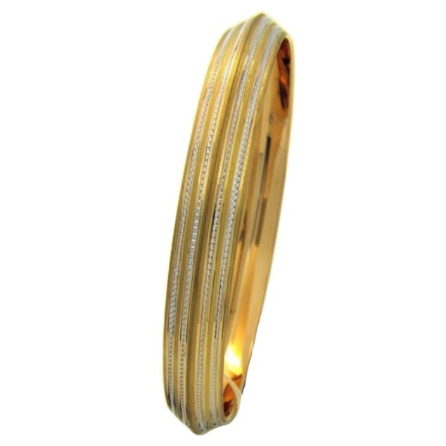22 Kt Yellow Gold Slip-On Dubai Men's Bracelet Bangle 50.600 Gms