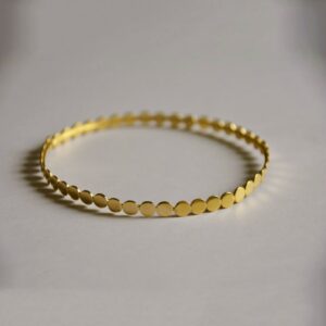 18 Kt Stamped Yellow Gold Vintage Stacking Women's Bangle Bracelet