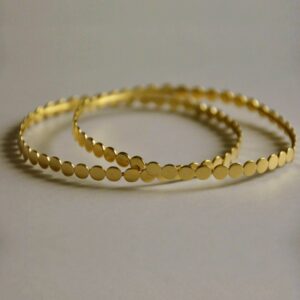 18 Kt Stamped Yellow Gold Vintage Stacking Women's Bangle Bracelet