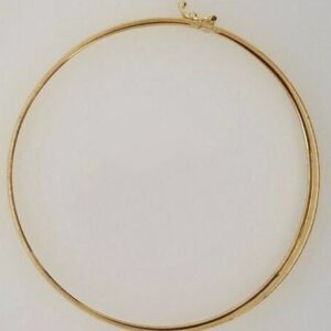 22 kt yellow gold matte finish 5 mm women's bangle bracelet