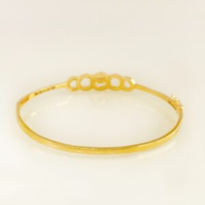 18 kt yellow gold open thin women's bracelet bangle