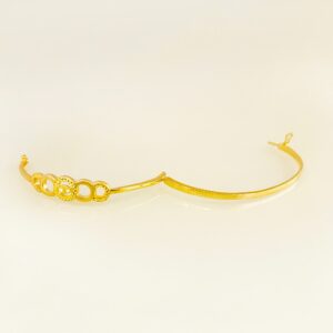 18 kt yellow gold open thin women's bracelet bangle