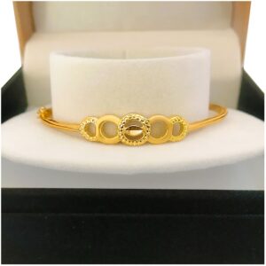 18 kt yellow gold open thin women's bracelet bangle