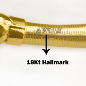 18 kt yellow gold handmade elephant face slip bracelet bangle