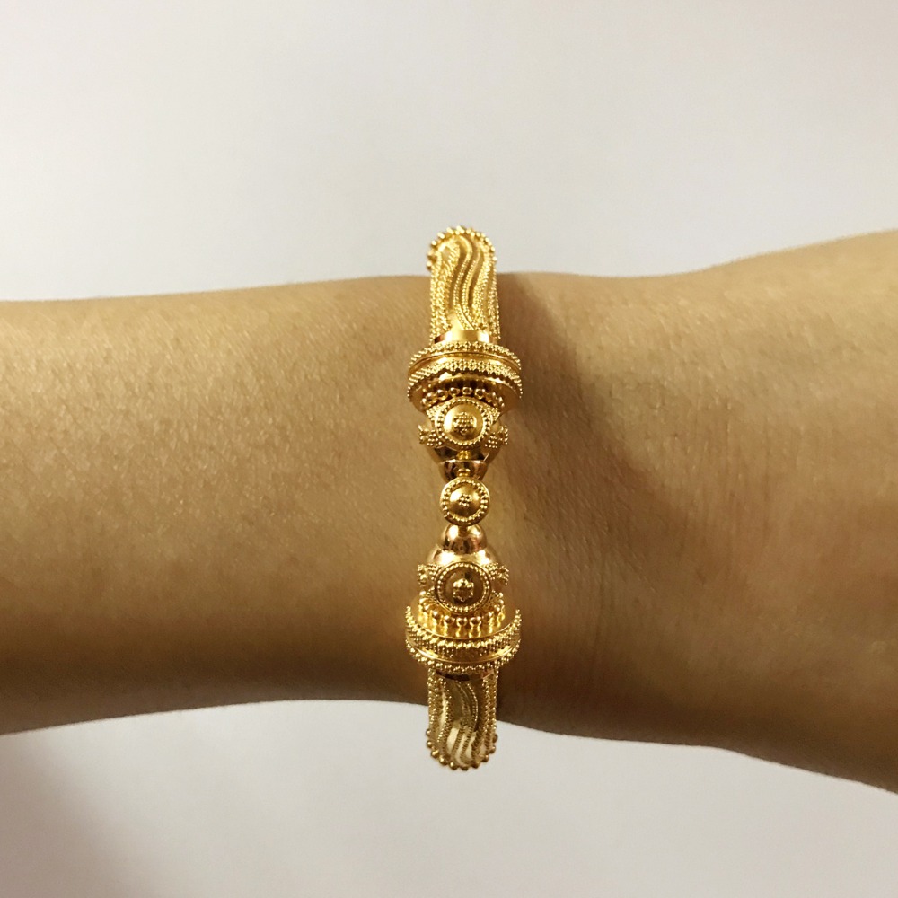 22 kt solid yellow gold dubai bracelet bangles 49.800 gram