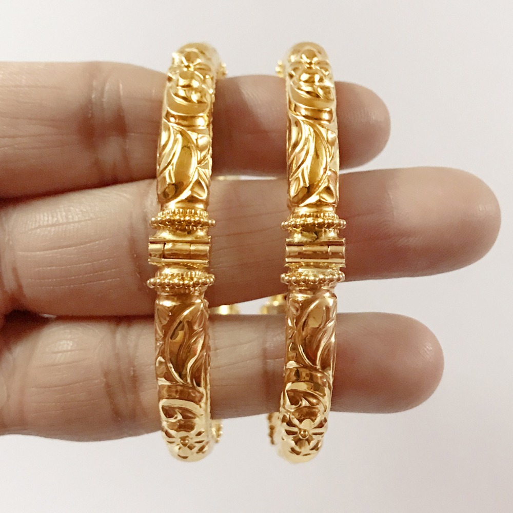 22 kt solid yellow gold dubai bracelet bangles 49.800 gram