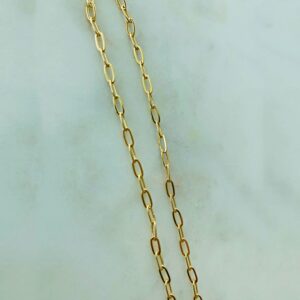 18 kt real solid yellow gold link chain dainty bangle bracelet 15 g