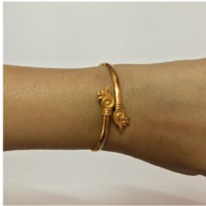 22 kt solid yellow gold women bracelet bangle top open 13.410 grams