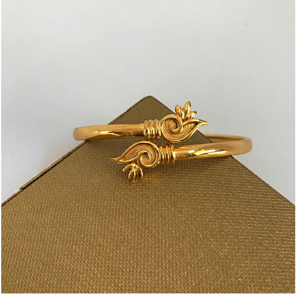 22 kt solid yellow gold women bracelet bangle top open 13.410 grams