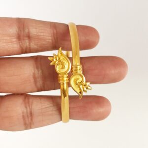 22 kt solid yellow gold women bracelet bangle top open 13.410 grams