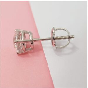 1 Ct IJ/VS1 100% Genuine Diamonds 14 Kt Gold Women'S Stud Earrings