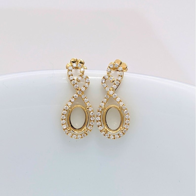 1.44 ct g-h/vs diamonds women drop earrings, 14kt yellow gold