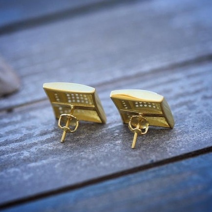 1.44 Ct G-H/VS Certified Diamonds Women Stud Earrings, 18Kt Gold