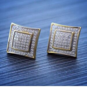 1.44 Ct G-H/VS Certified Diamonds Women Stud Earrings, 18Kt Gold