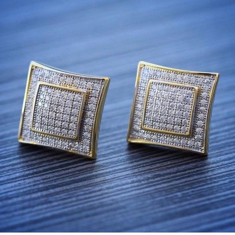 1.44 Ct G-H/VS Certified Diamonds Women Stud Earrings, 18Kt Gold