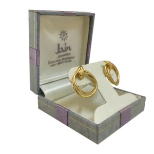 18 Kt Real Solid Yellow Gold Screw Back Women'S Stud Round Earrings 10.600 Grams